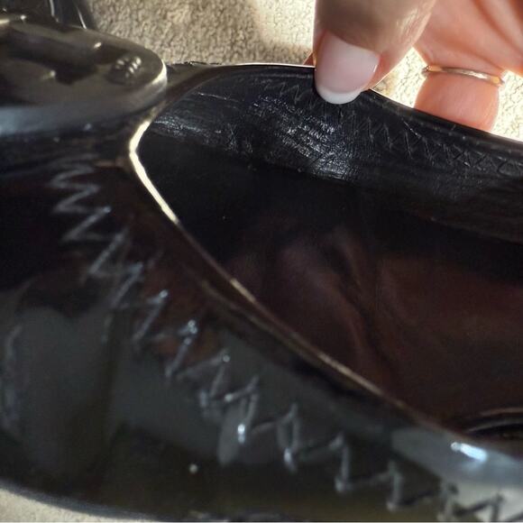 Tory Burch Reva Black Patent Leather Flat in Black Size 8.5 - Picture 4 of 4